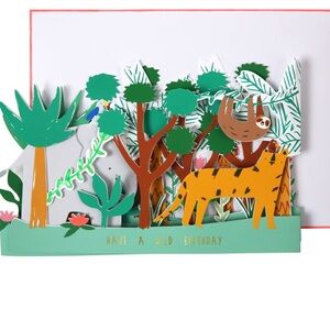 2 Jungle Safari 3D Scene Birthday Cards